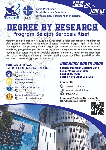 DEGREE BY RESEARCH (Program Belajar Berbasis Riset)