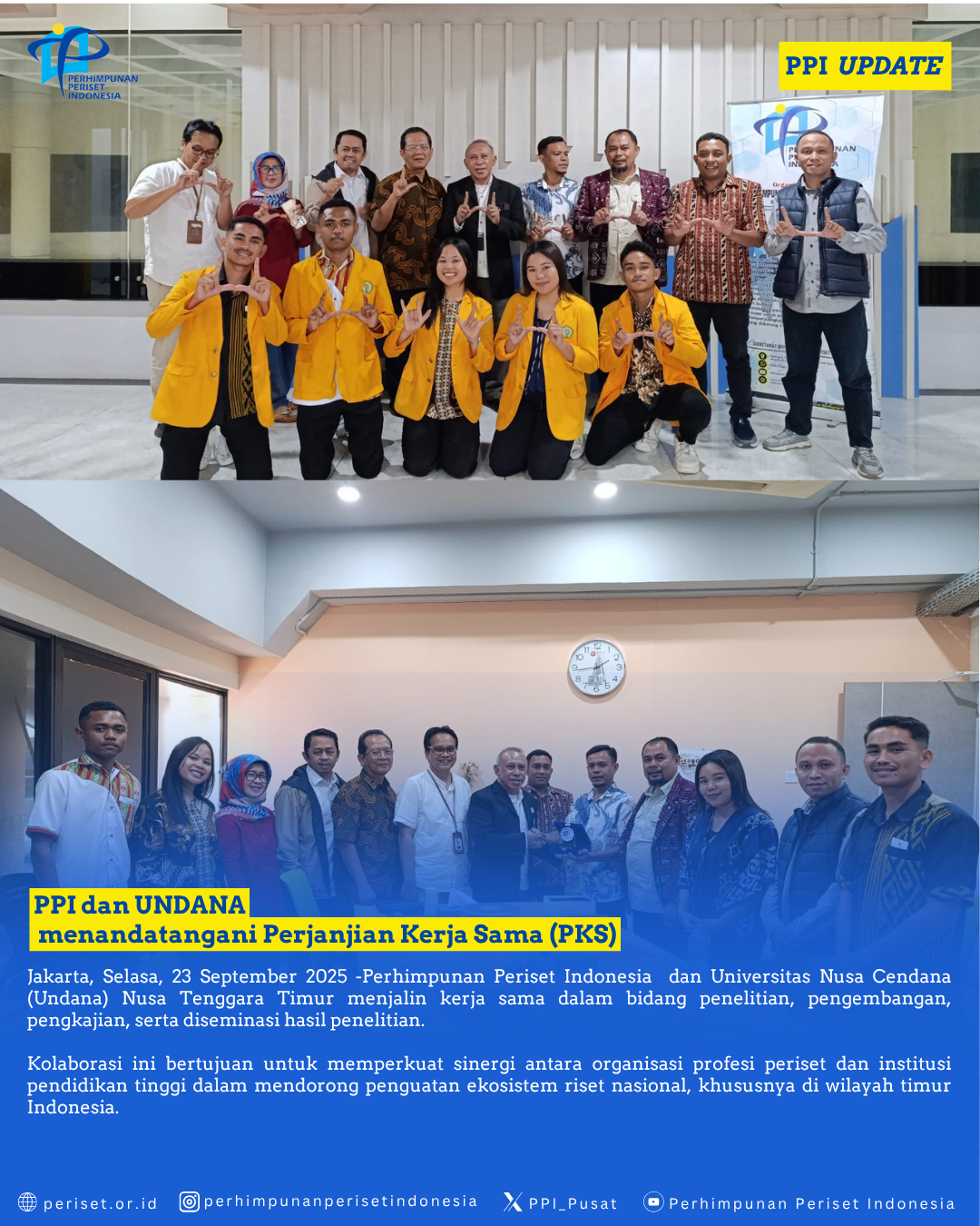 Perjanjian Kerja Sama PPI dan UNDANA