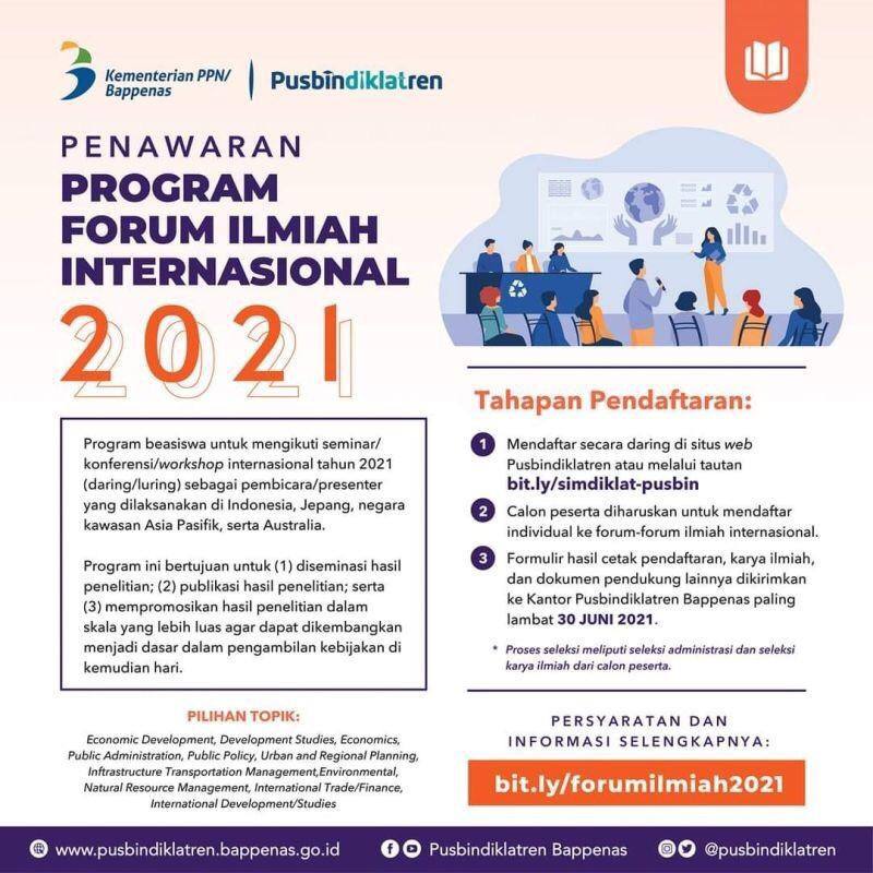 Penawaran Program Forum Ilmiah Internasional 2021