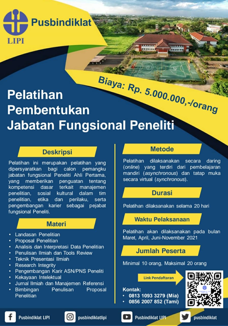 Jadwal Diklat jabatan fungsional tahun 2021