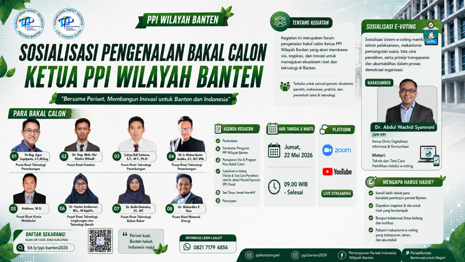 Sosialisasi Pengenalan Bakal Calon Ketua PPI Wilayah Banten